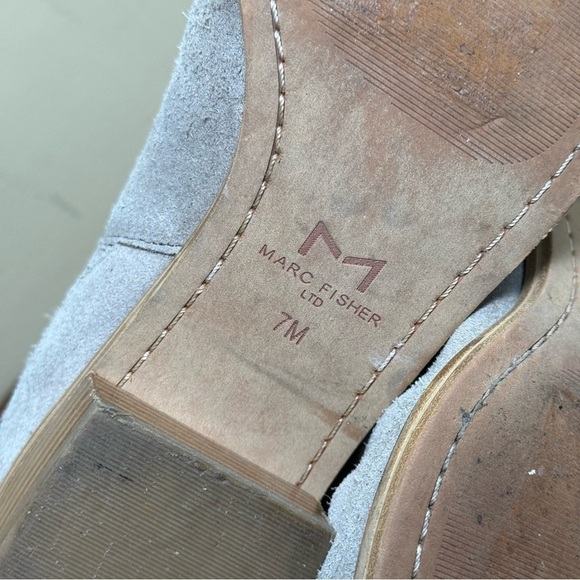 MARC FISHER Yolli Grey Suede Bootie - Picture 12 of 15